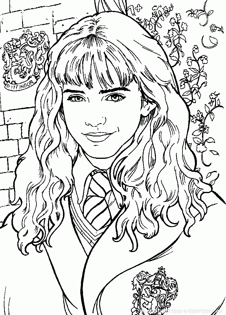 Coloriage Hermione Granger Imprimer