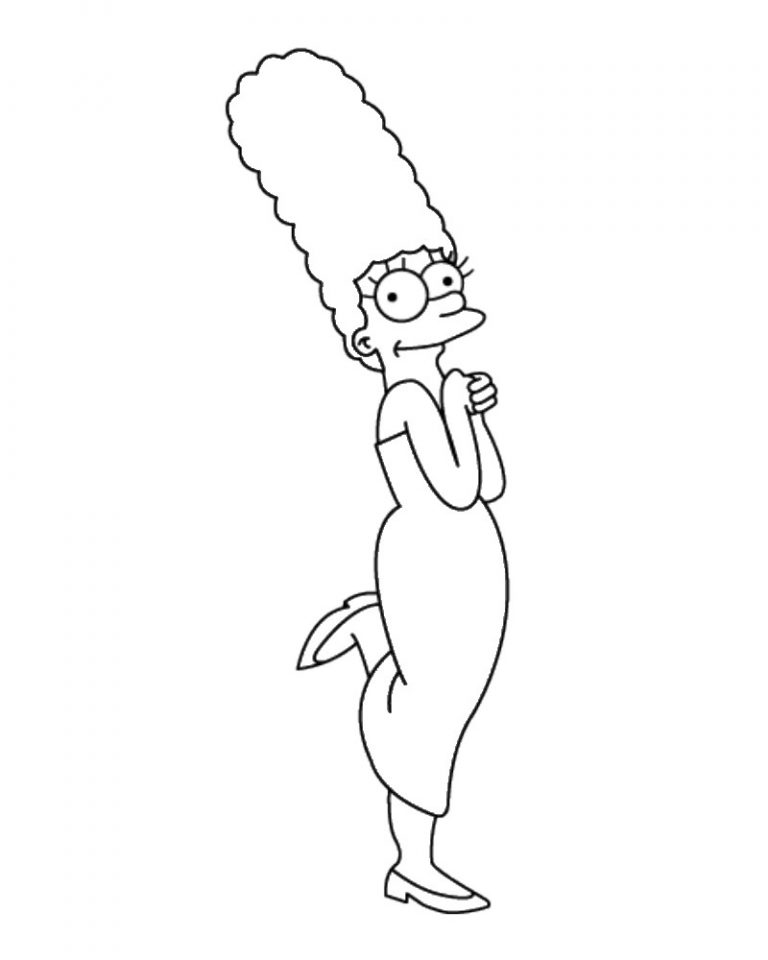 Disegno Di Marge Simpson Da Colorare Pagine Da Colorare Gratis