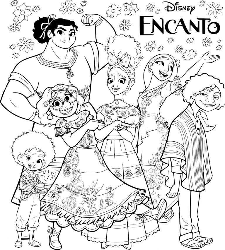 Coloriage Encanto La Fantastique Famille Madrigal Imprimer