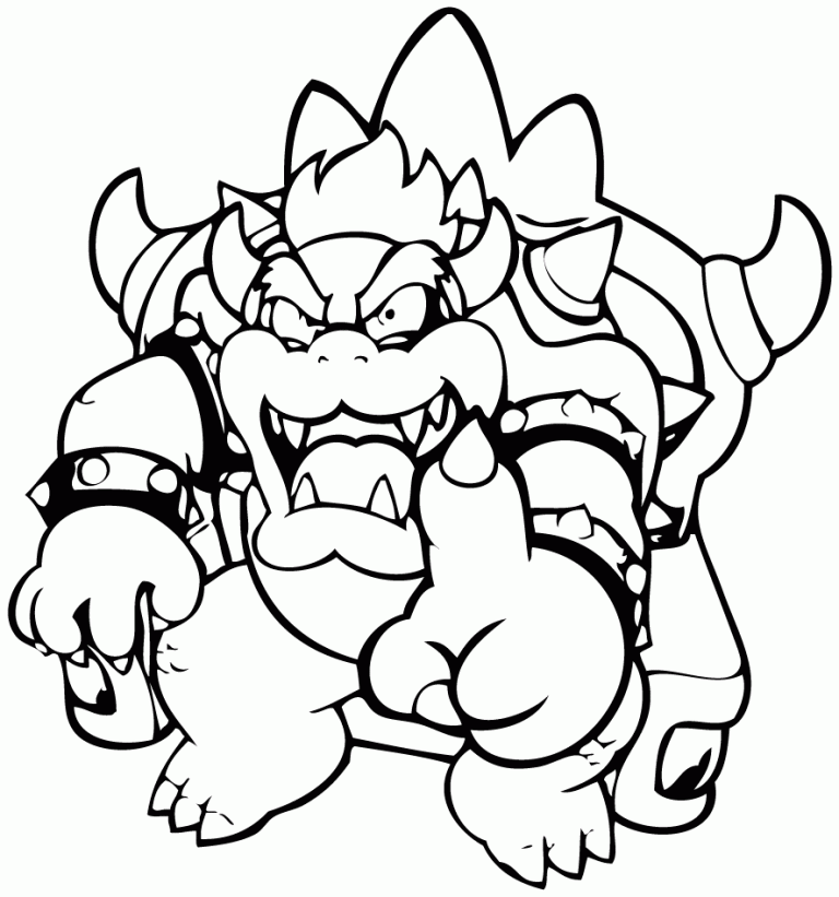 Free Bowser coloring page - free printable coloring pages on coloori.com