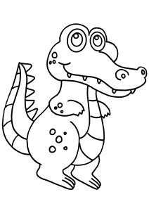 Funny Crocodile coloring page - free printable coloring pages on ...