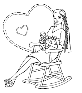 Barbie Mom coloring page - free printable coloring pages on coloori.com