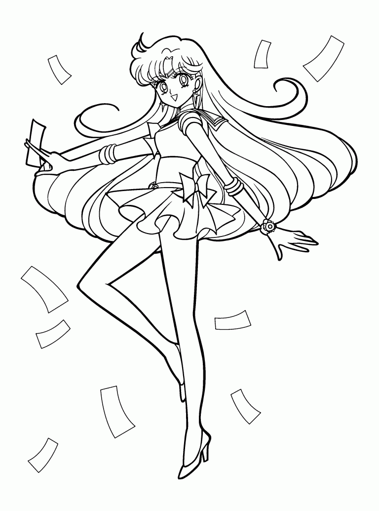 Princess Sailor Mars coloring page - free printable coloring pages on ...