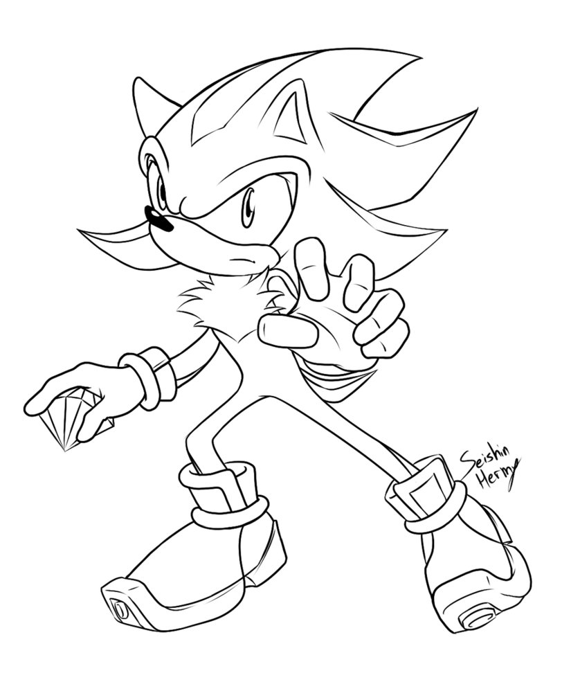 Shadow The Hedgehog Coloring Pages (Updated 2023)