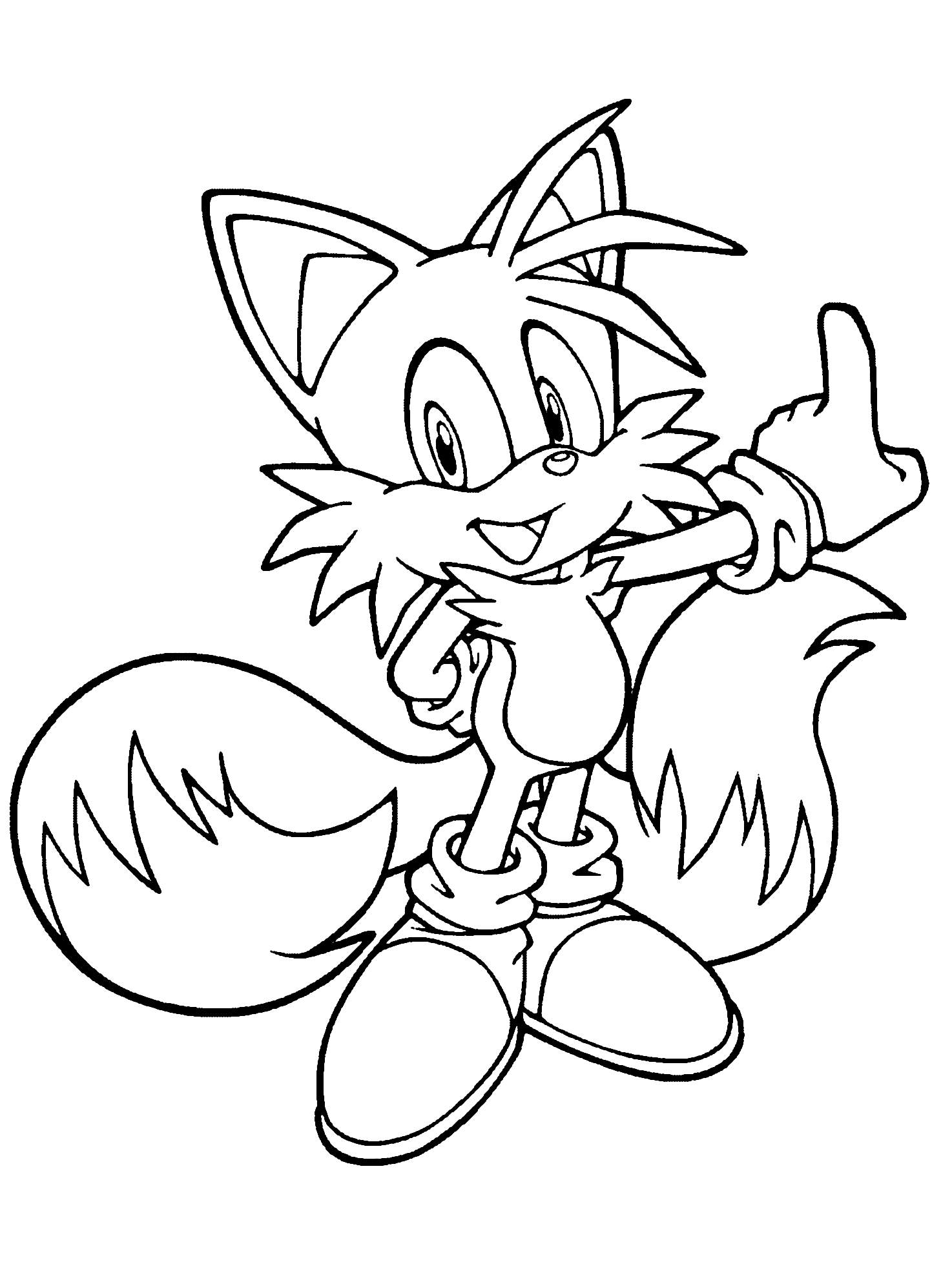 Tails Sonic coloring page free printable coloring pages on