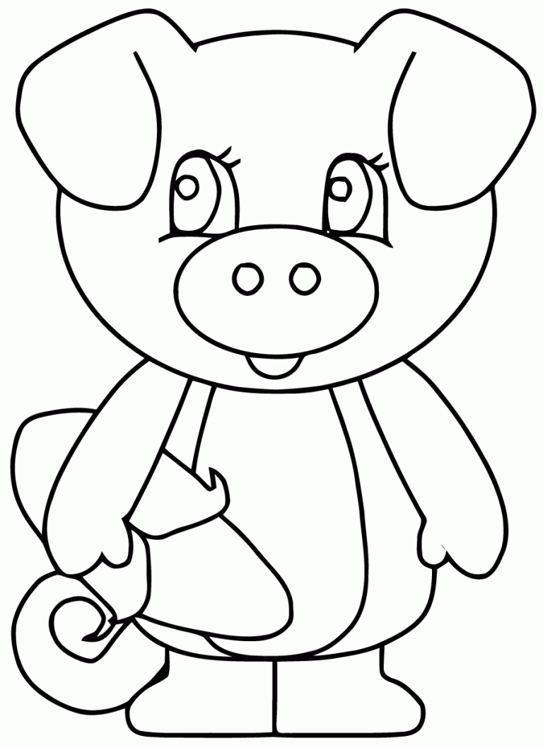 Funny Pig coloring page - free printable coloring pages on coloori.com