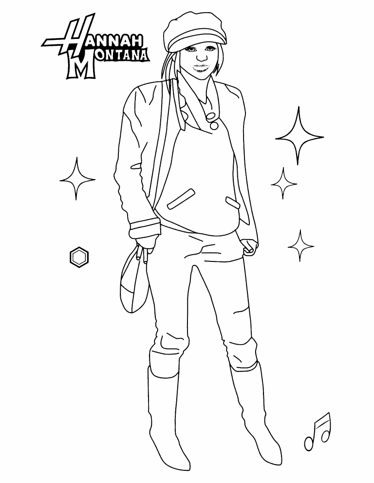 Hannah Montana coloring page - free printable coloring pages on coloori.com