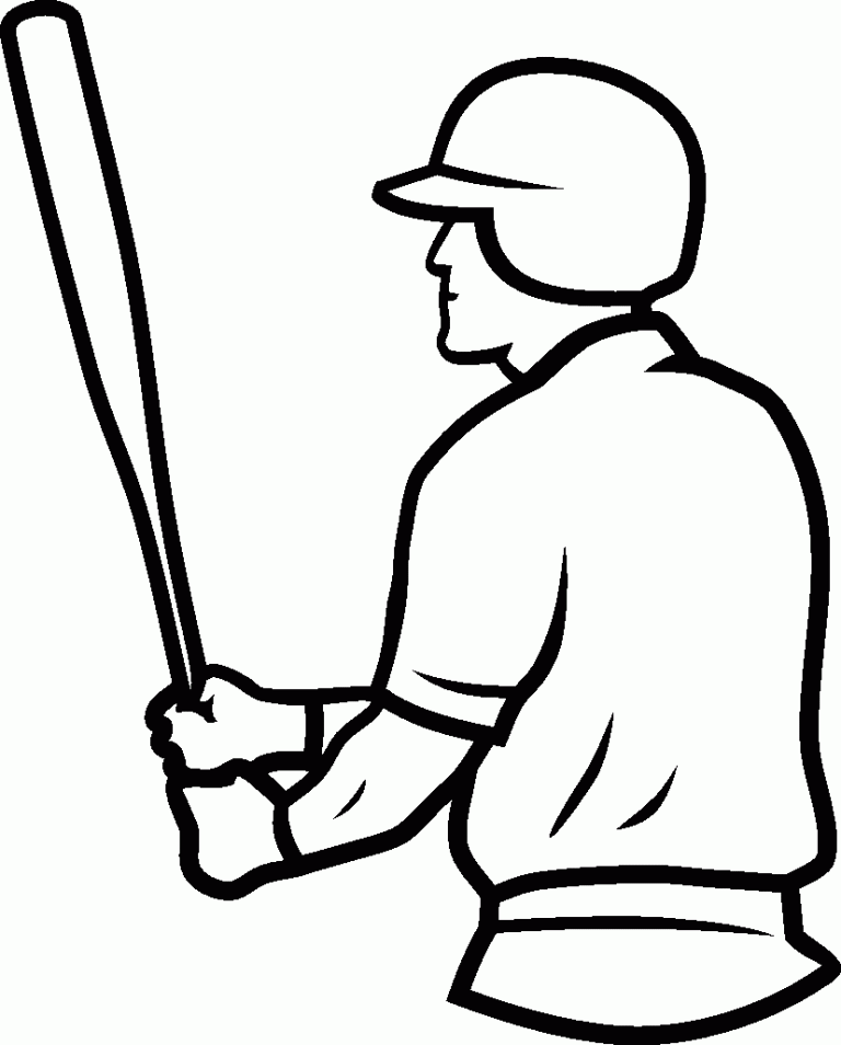 Baseball Player coloring page - free printable coloring pages on ...