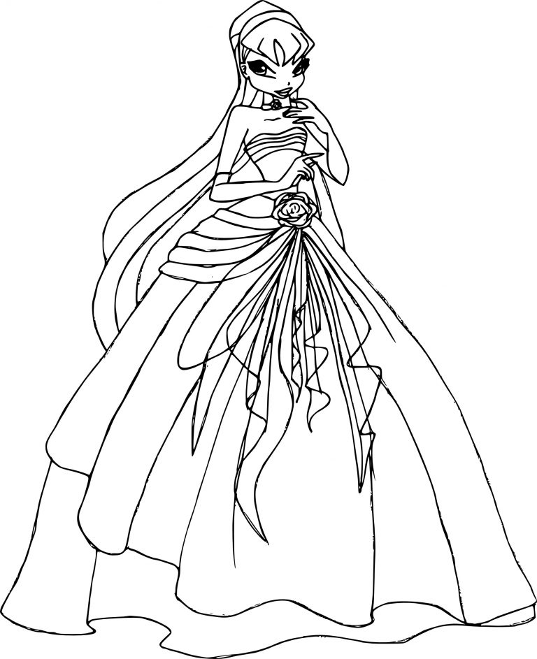 Stella Princess Winx coloring page - free printable coloring pages on ...