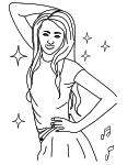 Hannah Montana coloriage