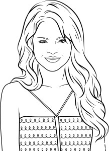 Selena Gomez Free coloring page - free printable coloring pages on ...