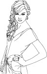 Taylor Swift coloring page