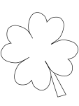 Four Leaf Trefoil coloring page