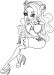 Clawdeen Wolf drawing and coloring page