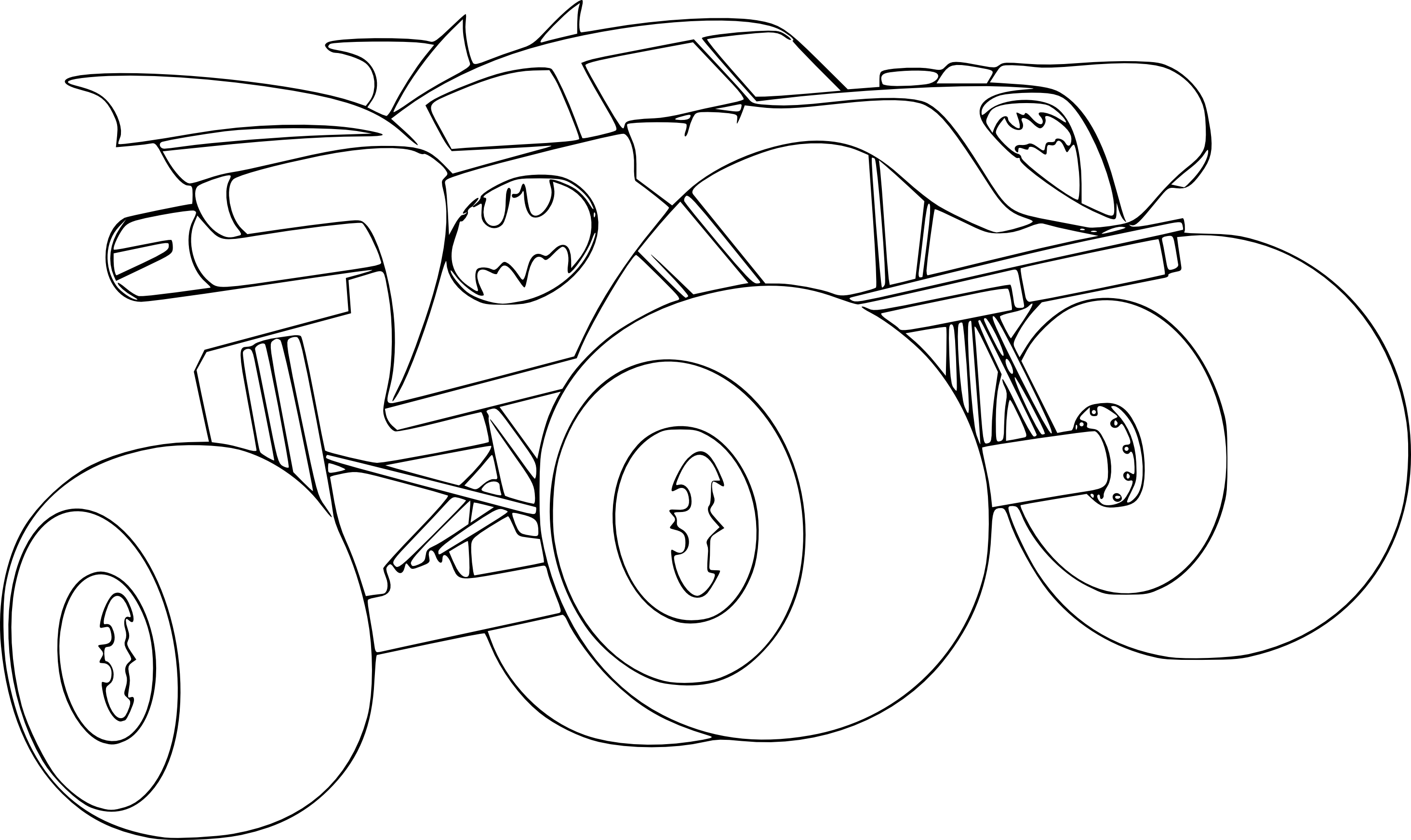 Desenho de Batman Monster Truck para colorir