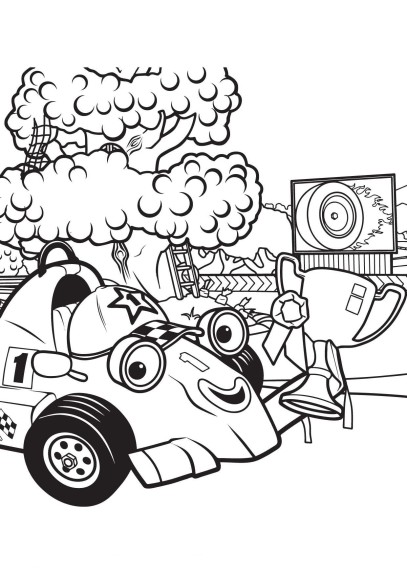 Roary The Race Car coloring page - free printable coloring pages on ...