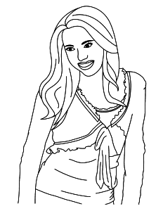 Hannah Montana drawing and coloring page - free printable coloring ...