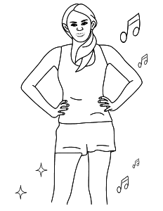 Miley Cyrus Free coloring page - free printable coloring pages on ...