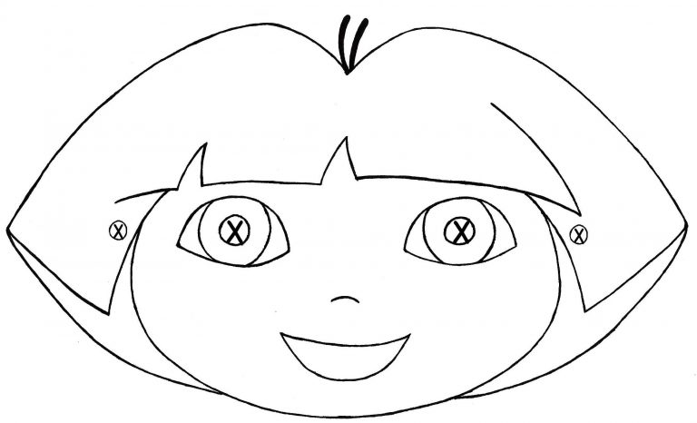 Dora Mask coloring page - free printable coloring pages on coloori.com