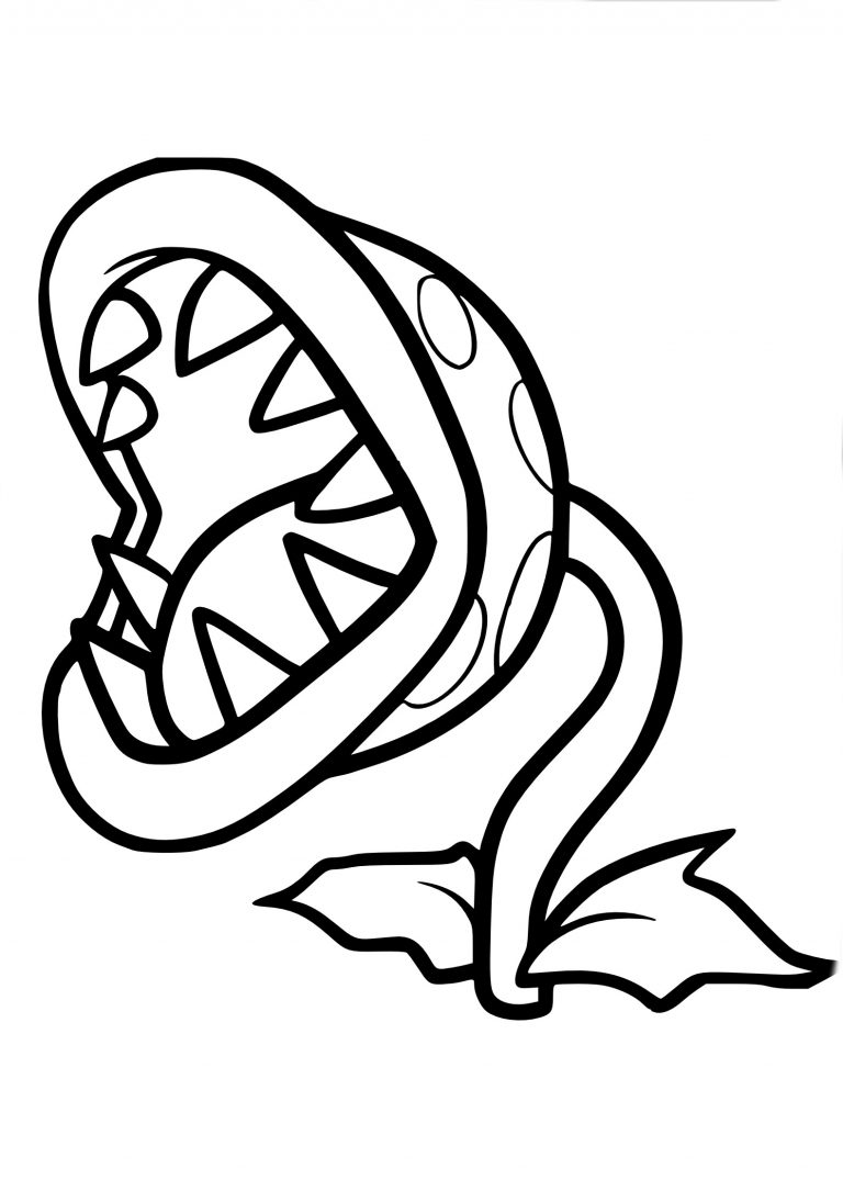 Mario Bramble Piranha coloring page - free printable coloring pages on ...