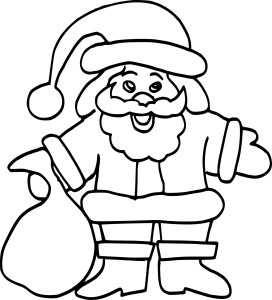 Easy Santa coloring page - free printable coloring pages on coloori.com
