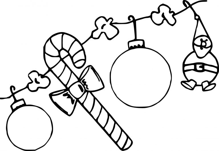 Coloriage guirlande de noël à imprimer