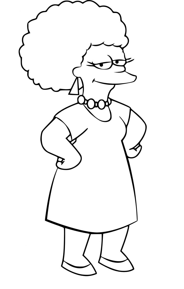 Patty Bouvier Simpson coloring page - free printable coloring pages on ...