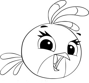 Stella Angry Birds coloring page - free printable coloring pages on ...