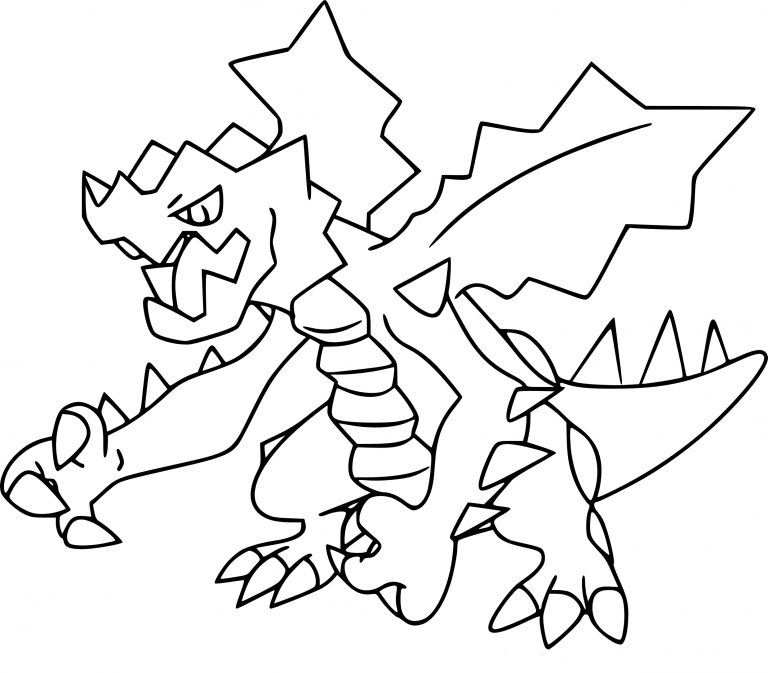 druddigon coloring pages for children pokemon