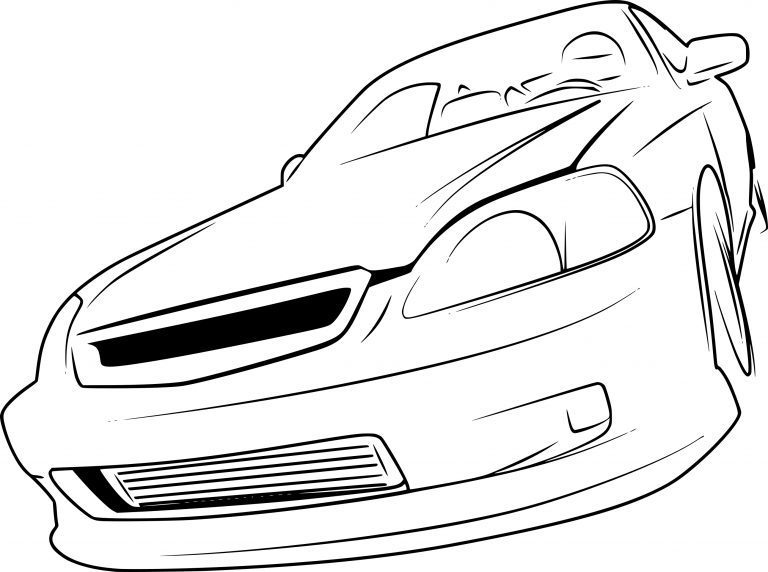 Honda Civic coloring page - free printable coloring pages on coloori.com