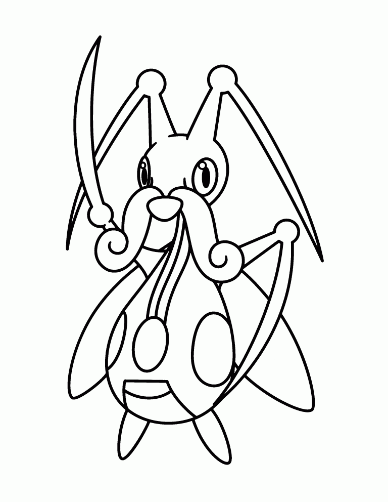 printable coloring pages kricketune pokemon