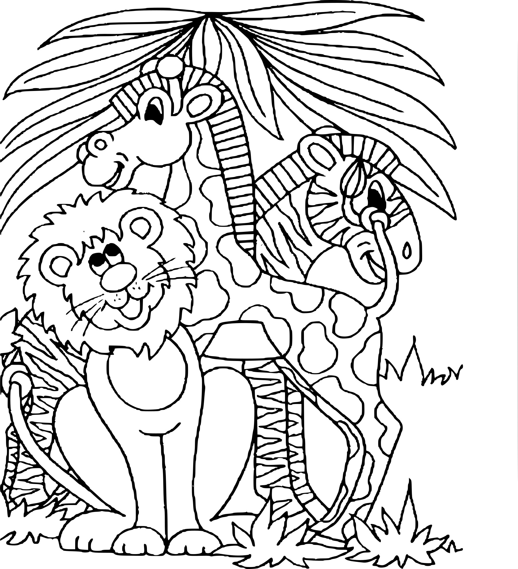 Zoo Animals coloring page - free printable coloring pages on coloori.com