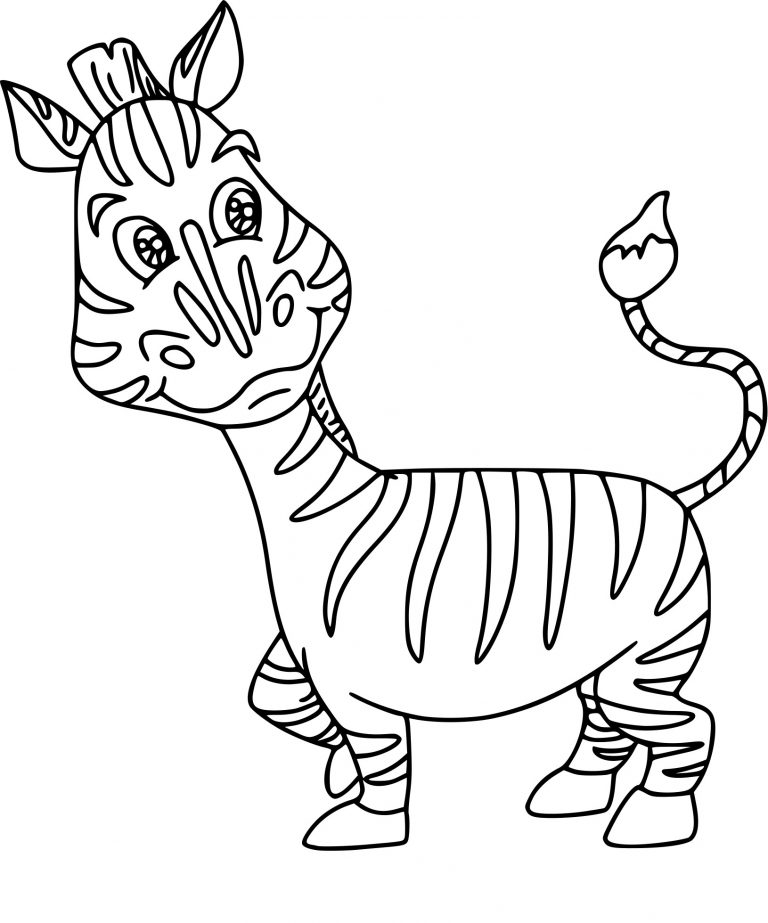 Small Zebra coloring page - free printable coloring pages on coloori.com