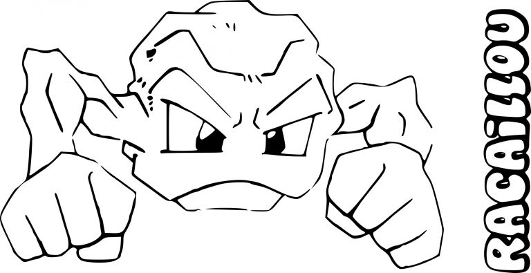 geodude coloring pages for kids pokemon