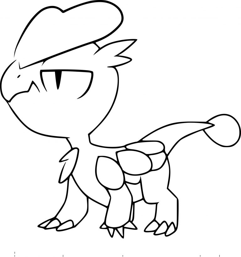 jangmo o coloring page pdf pokemon