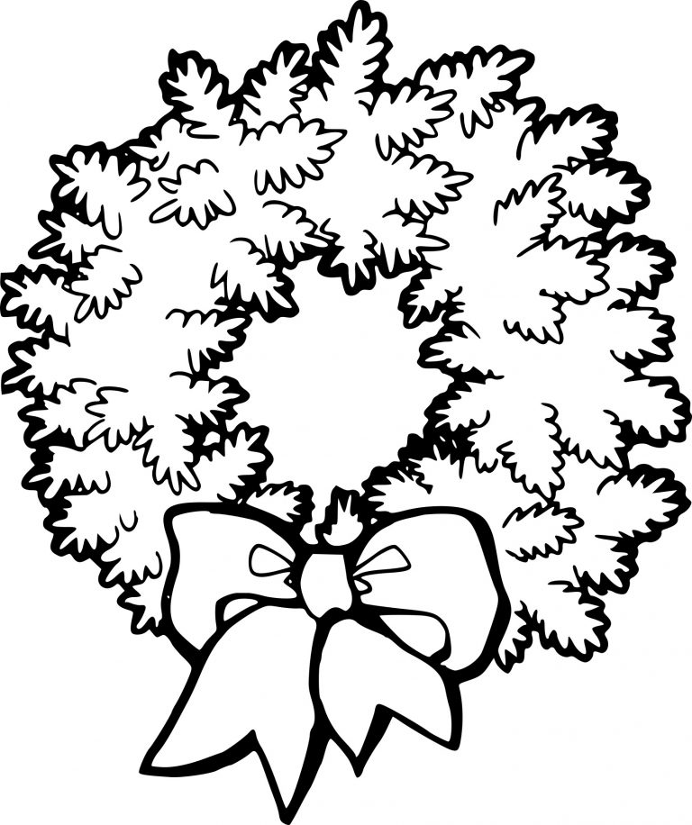 Christmas Wreath Coloring Page Free Printable Coloring Pages On