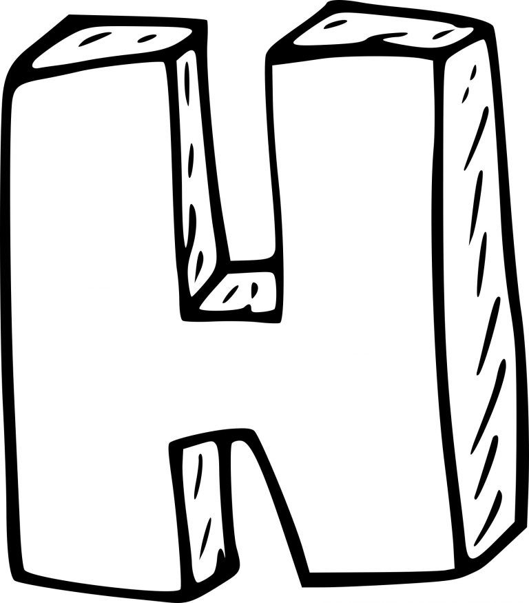 Letter H coloring page - free printable coloring pages on coloori.com