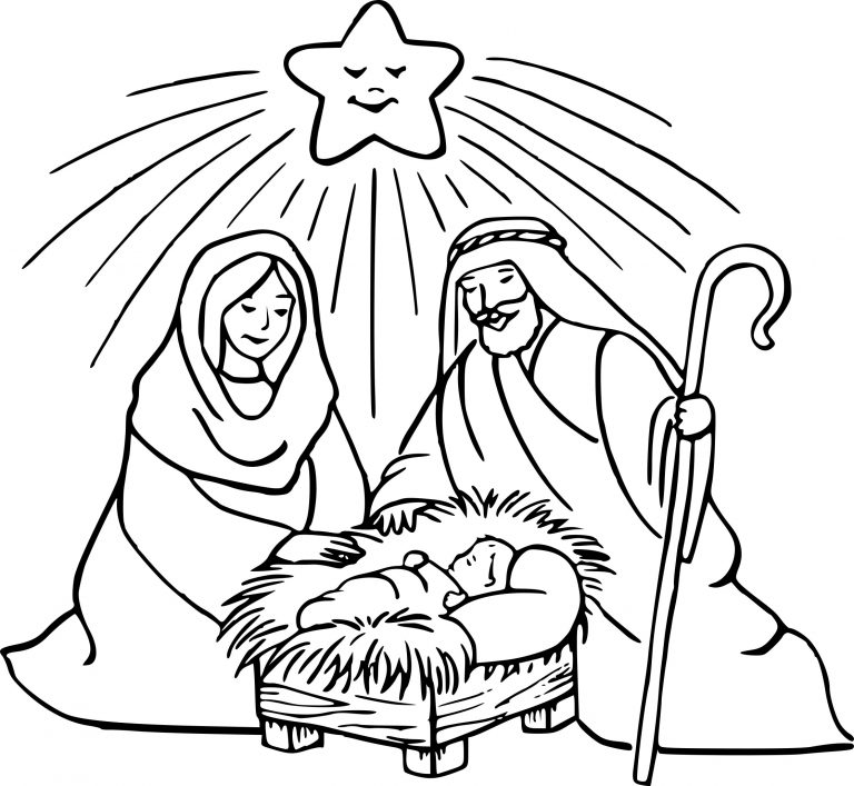 Mary And Joseph coloring page - free printable coloring pages on ...
