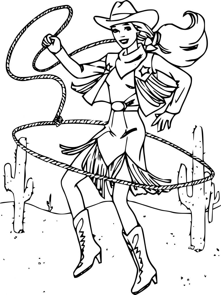 Barbie Cowgirl coloring page - free printable coloring pages on coloori.com