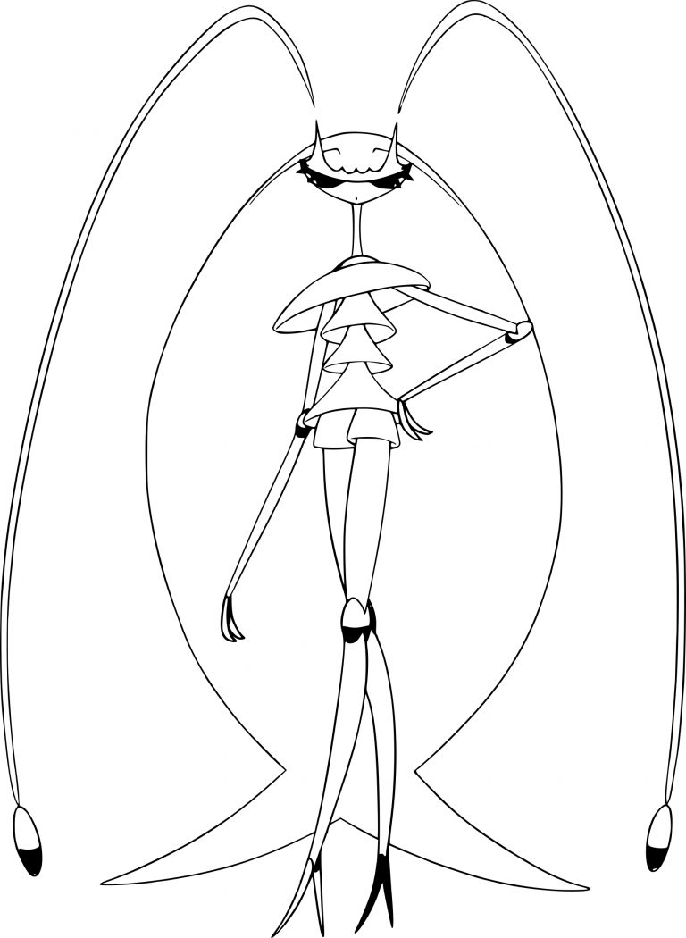 pheromosa coloring page to print pokemon