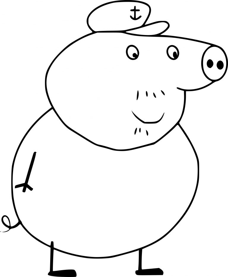 Grandpa Pig In Peppa Pig coloring page - free printable coloring pages ...