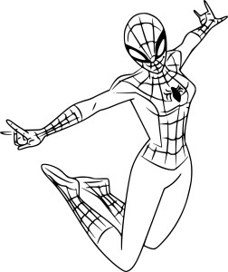 Coloriage Spider Girl à imprimer